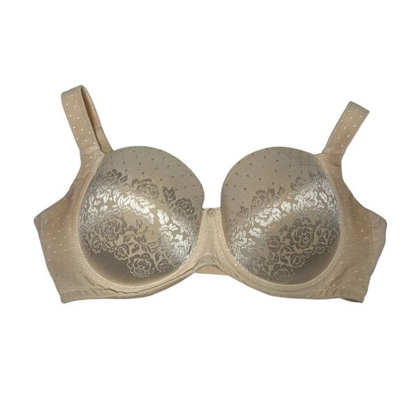 Soma tan floral lace stunning support full coverage bra 36DD - Picture 1 of 7